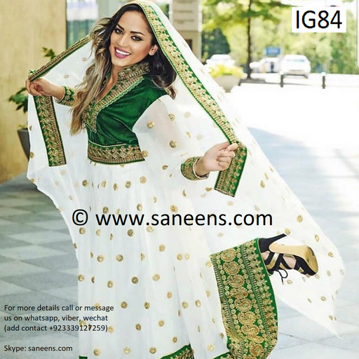 New afghan saneens traditional cultural clothes for girls
