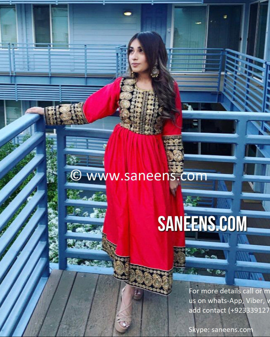 Afghan Woman's Embroidery Work Dress