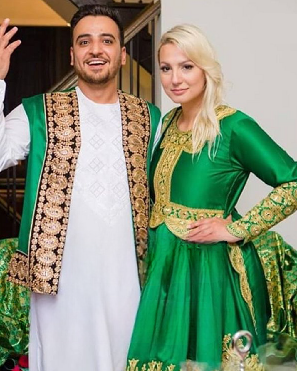 Afghan Couple Dress And Vest