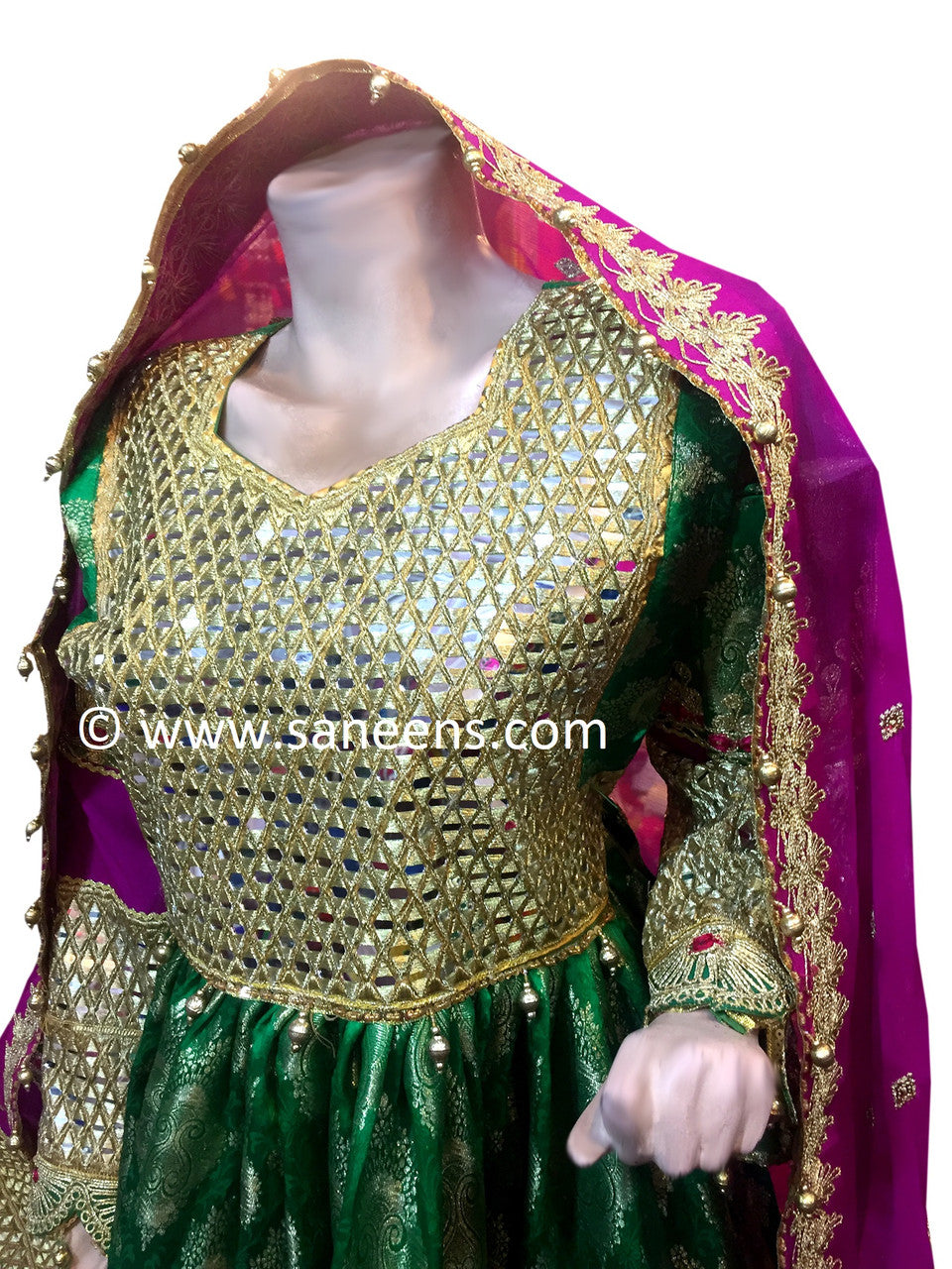 afghan bridal long maxi for nikkah