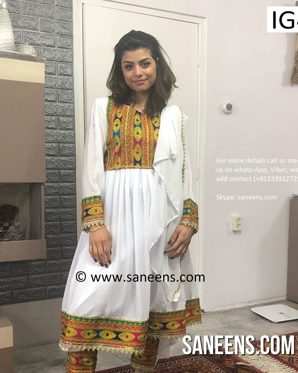 Afghan Embroidered Bridal Dress