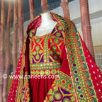 fashion kuchi dresses in red color