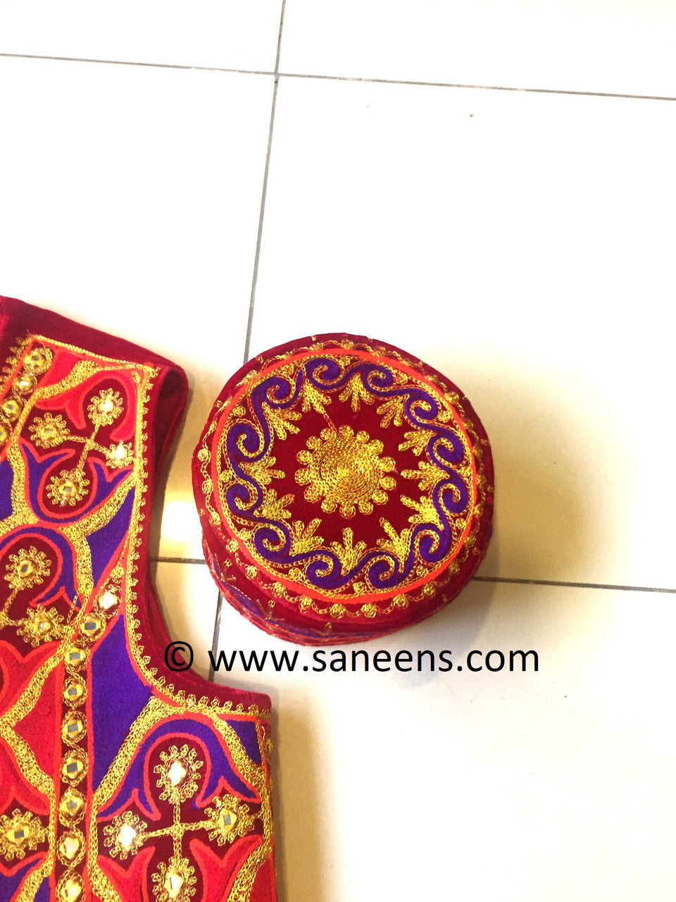 groom cap with embroidery west coat