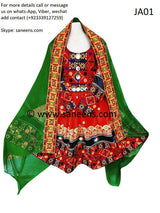 New afghan fashion chargula chest piece 3 piece suit in red color