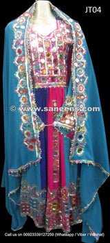 Kochi Dress, Gagra, in Blue Color
