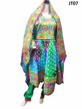 Kochi Dress, Barosha, Gagra, in Multi Color Three Piece
