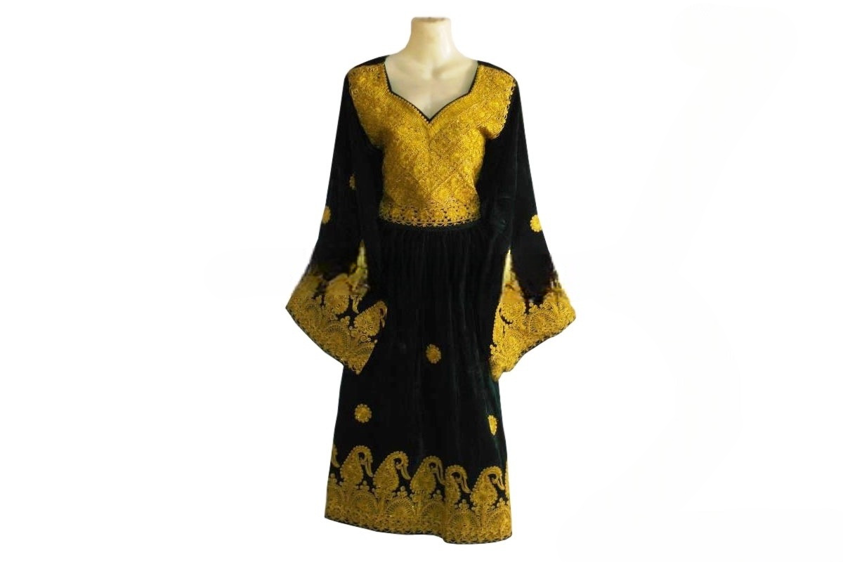 Afghan Gypsy New Bridal Tracery Dress Indie Tribal Filigree Needlework