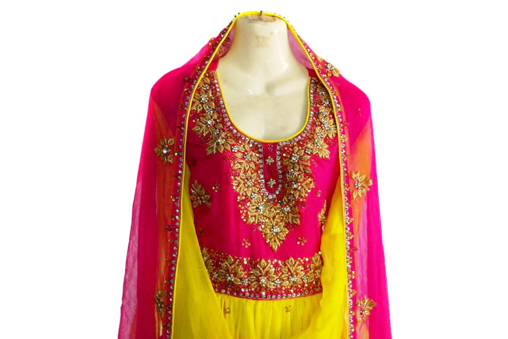 sequin work afghan dress