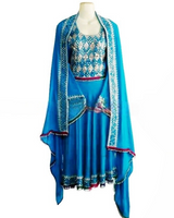 Blue Afghan Dress