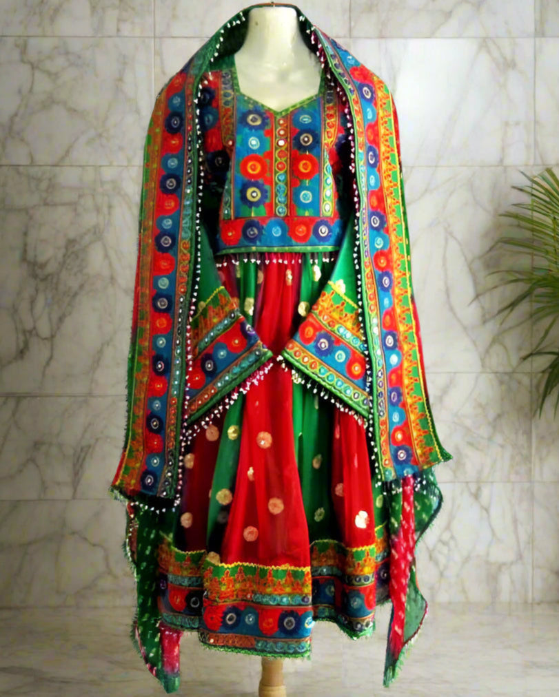 Afghan Hand Embroidered Bridal Dress