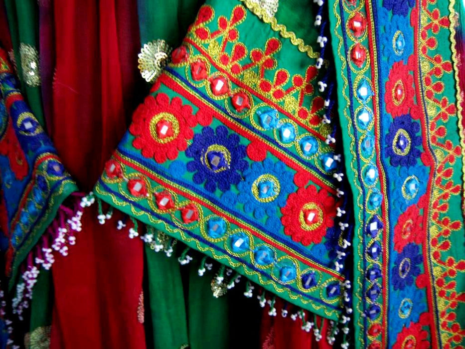 embroidered afghan frocks