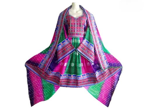 Afghani Woman's Bridal Long Dress