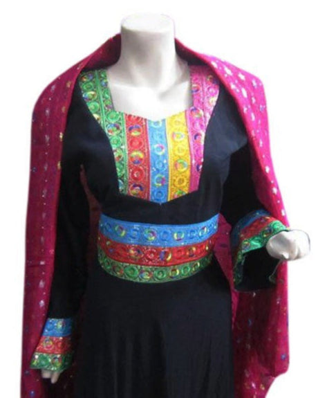 tribal artwork long gown