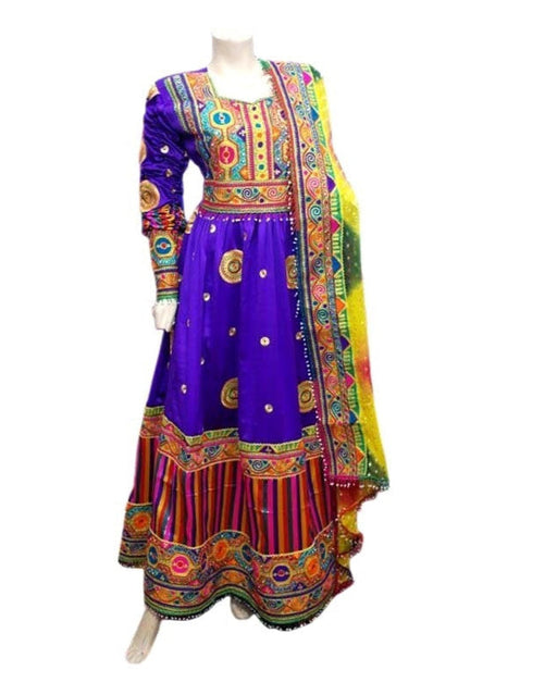 afghan fashion dress in blue color