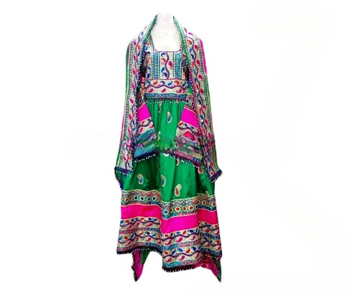 Afghan Embroidered Gown