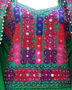 tribal nomad style mirrors work embroidered frock