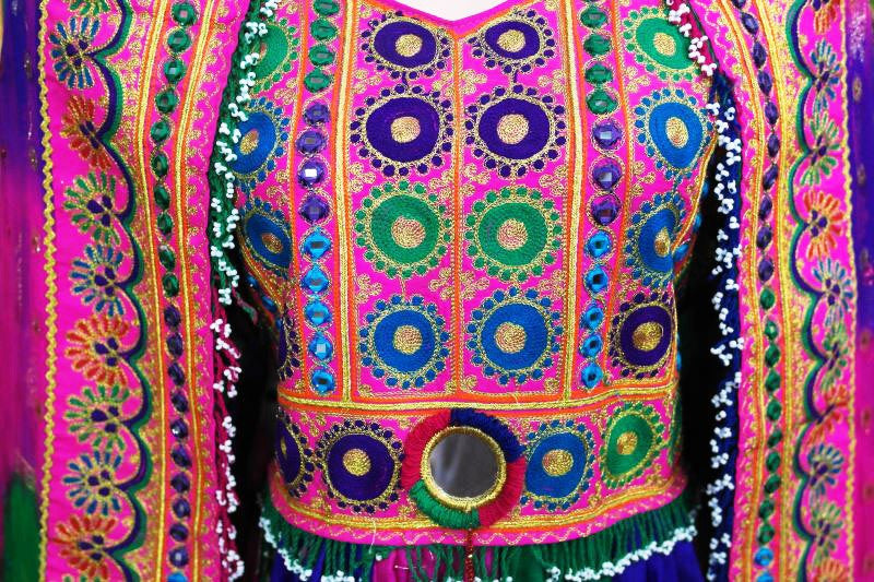 kuchi tribal art frock
