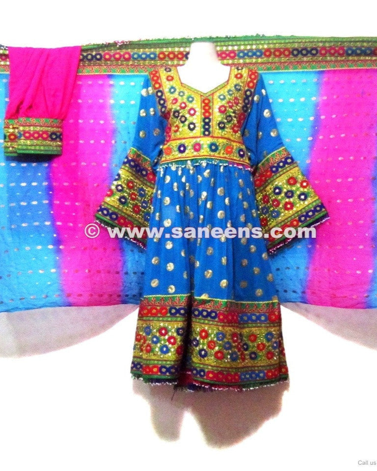 Afghan Bridal Hand Embroidered Dress