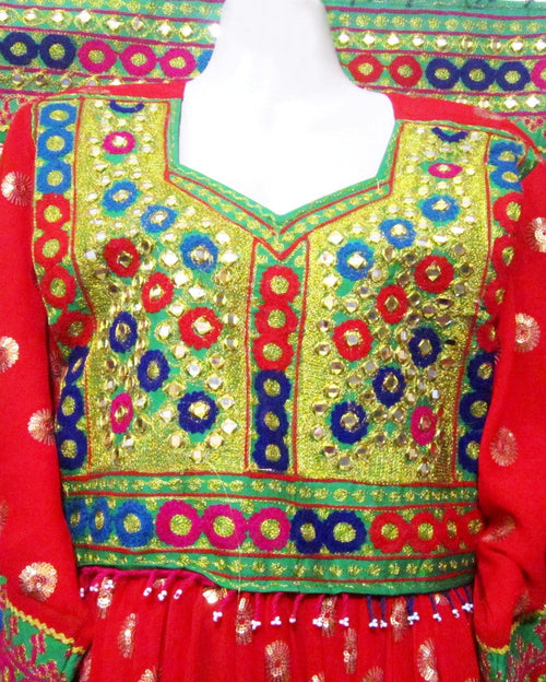 kuchi women embroidered costume