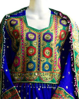 Mirrors Embroidered Afghan Bridal Dress