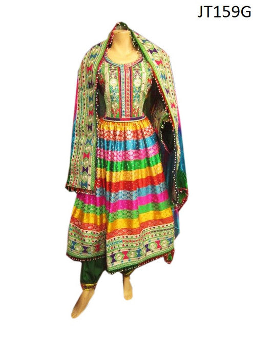 Rainbow Style Afghan Woman's Dress
