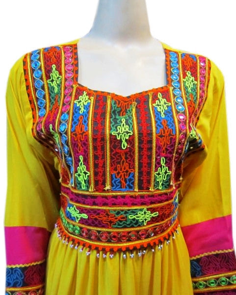 afghan wedding dresses, hand embroidered kuchi frock