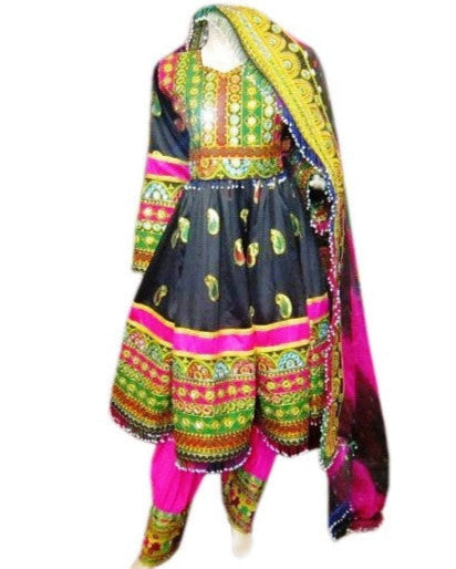 Afghan Bridal Hand Embroidered Dress