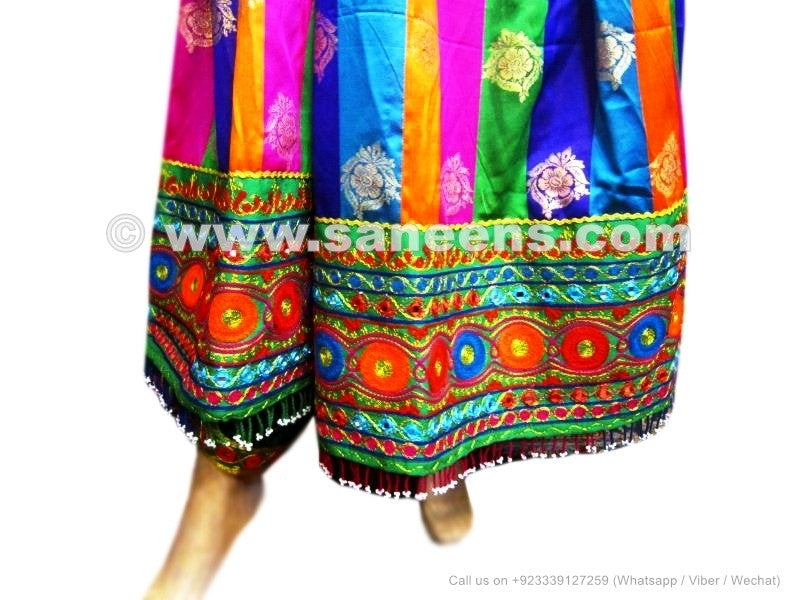 formal afghan dress in green color