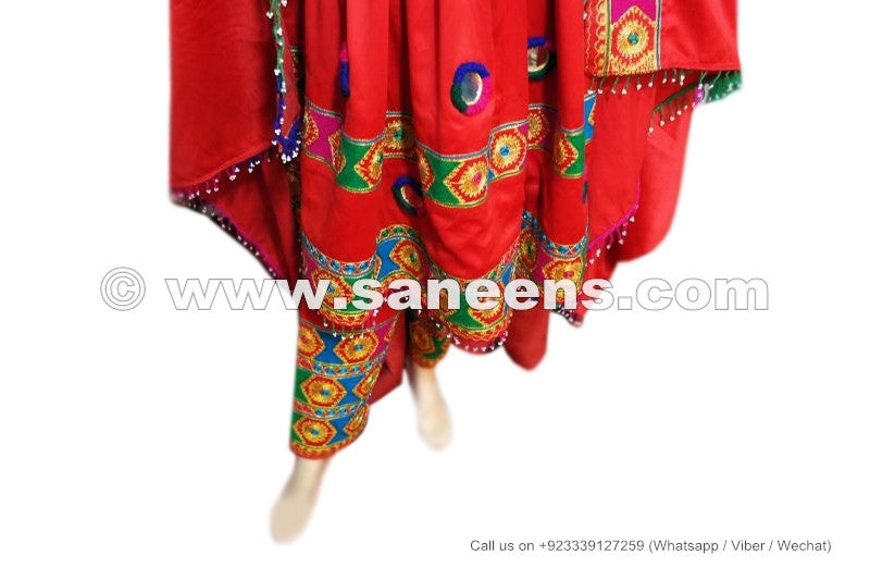 traditional islamic clothing in red color