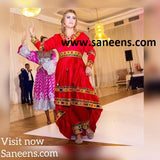 Afghan Long Gown Hand Embroidered Dress