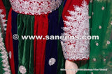 Afghan Flag Design Bridle Long Frock