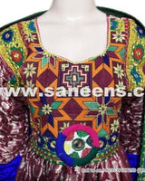 Afghan Bridal Gown Embroidered Dress
