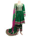afghan muslim dress in green color