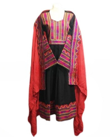 afghan muslim dress in black color