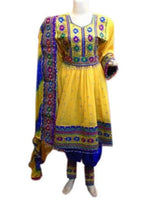 Traditional Afghan Bridal Hand Embroidered Dress
