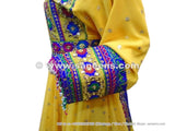 Traditional Afghan Bridal Hand Embroidered Dress