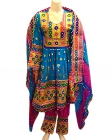 Traditional Pashtun Bridal Embroidered Dress