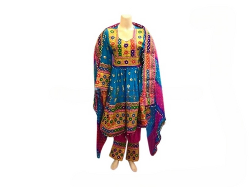 Traditional Pashtun Bridal Embroidered Dress