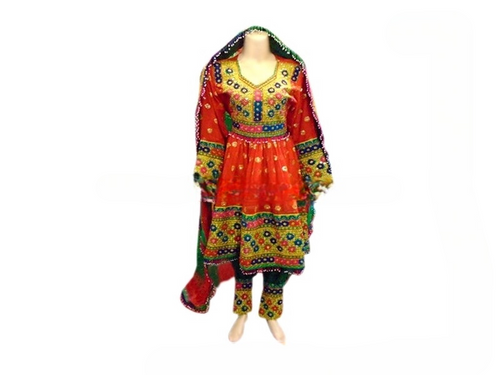 Afghan Bridal Hand Embroidered Dress