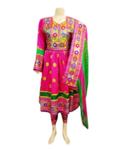 Mirrors Work Afghan Bridal Dress
