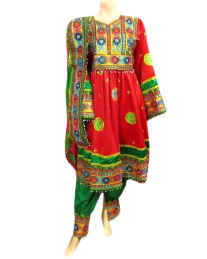 Stunning Afghan Bridal Hand Embroidered Dress