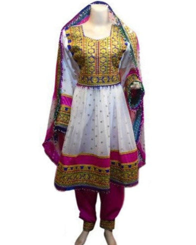 Afghan Bridal Dress With Hand Embroidery Work