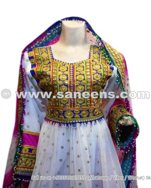 golden embroidery work afghan clothes