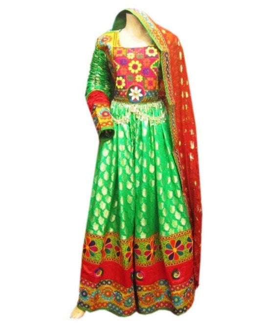 Elegant Afghan Bridal Embroidered Dress