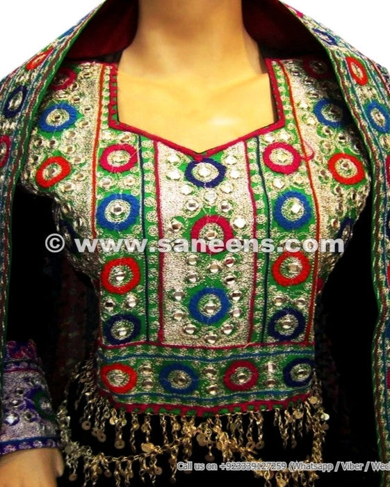 traditional afghan muslim clothes frocks with mirrors work