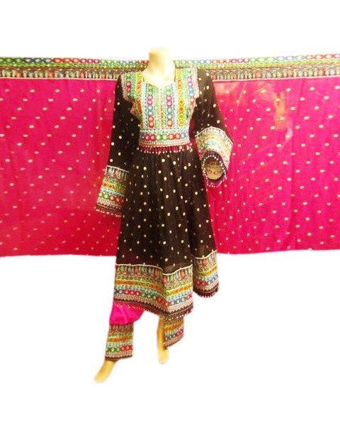 Afghan Bridal Hand Embroidered Dress