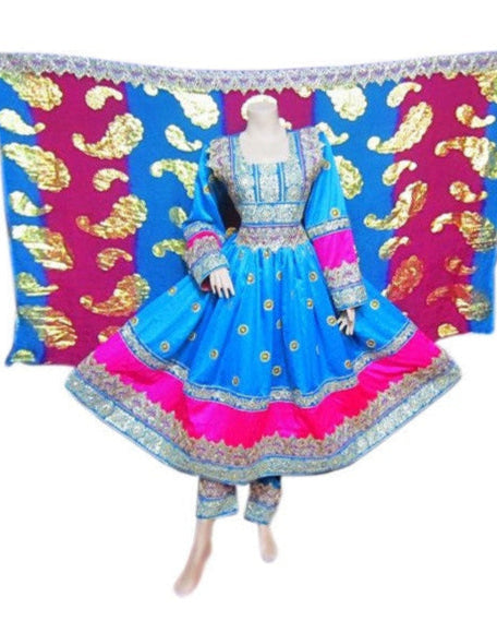 Afghan Bridal Hand Embroidered Dress