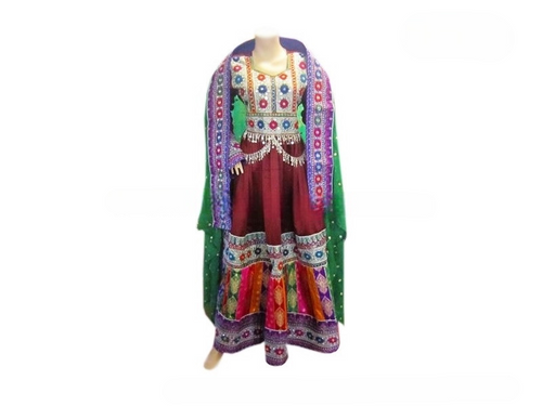 Afghan Bridal Long Gown Dress