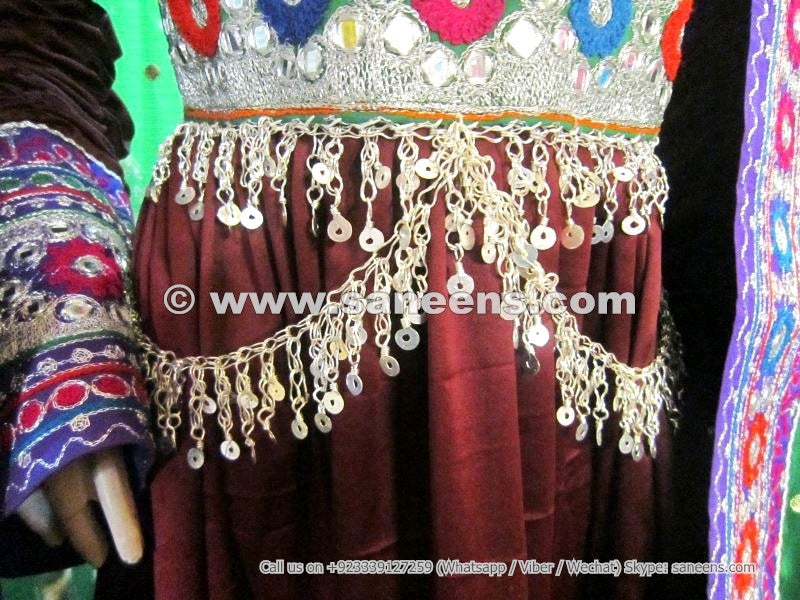 new design afghan dresses with chains
