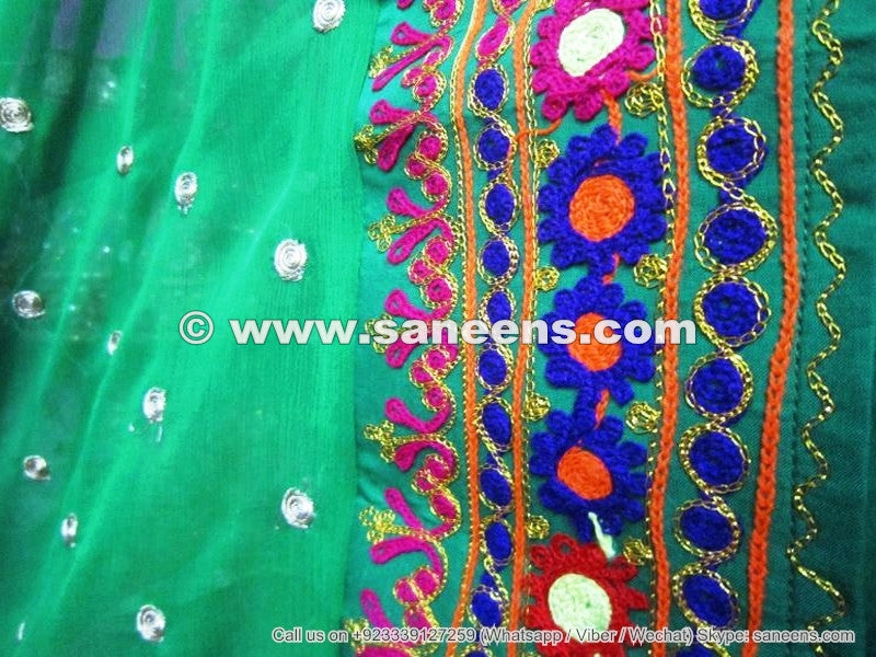 muslim afghan tribal wedding dress veil shawl